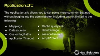 Secure your Secrets and Settings in ColdFusion | PDF