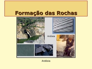 Formação das RochasFormação das Rochas
Ardósia
 