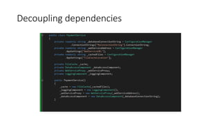 Decoupling dependencies
 