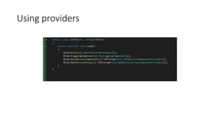 Using providers
 