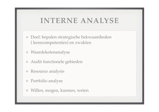 College Strategische Analyse
