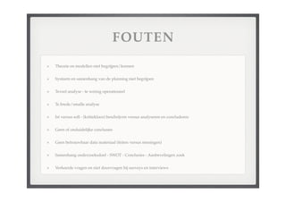 College Strategische Analyse