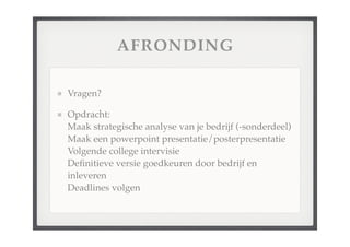 College Strategische Analyse