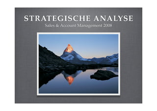 STRATEGISCHE ANALYSE
   Sales & Account Management 2008
 