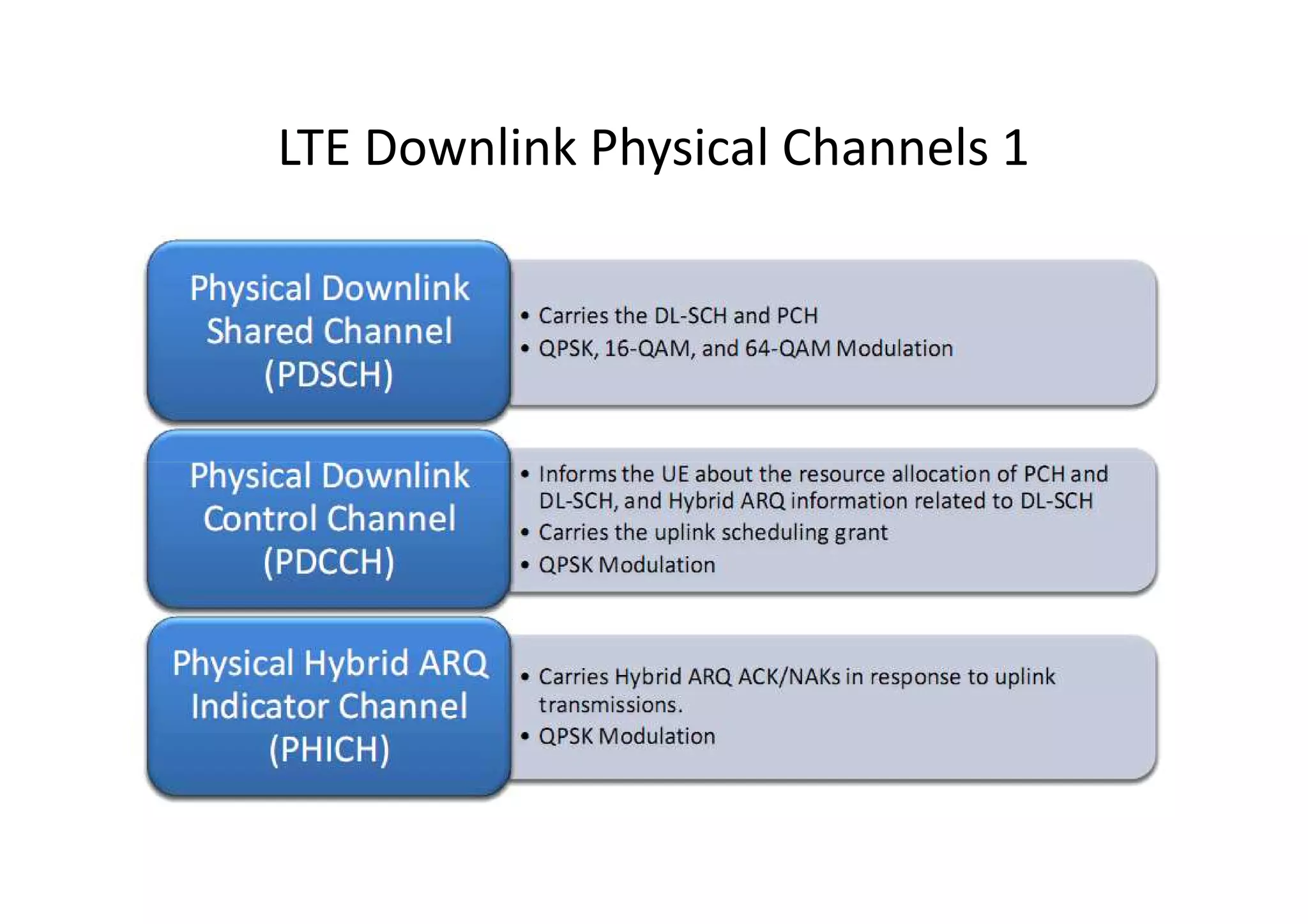 LTE Downlink Physical Channels 1
 