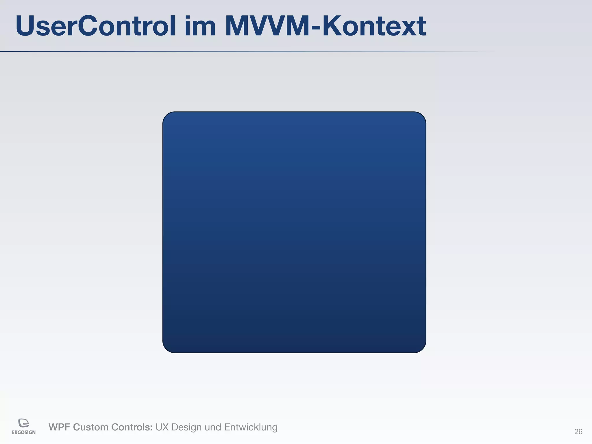 UserControl im MVVM-Kontext




  WPF Custom Controls: UX Design und Entwicklung   26
 