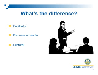 What’s the difference?
Facilitator
Discussion Leader
Lecturer

7

 