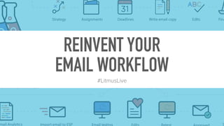 REINVENT YOUR
EMAIL WORKFLOW
#LitmusLive
 