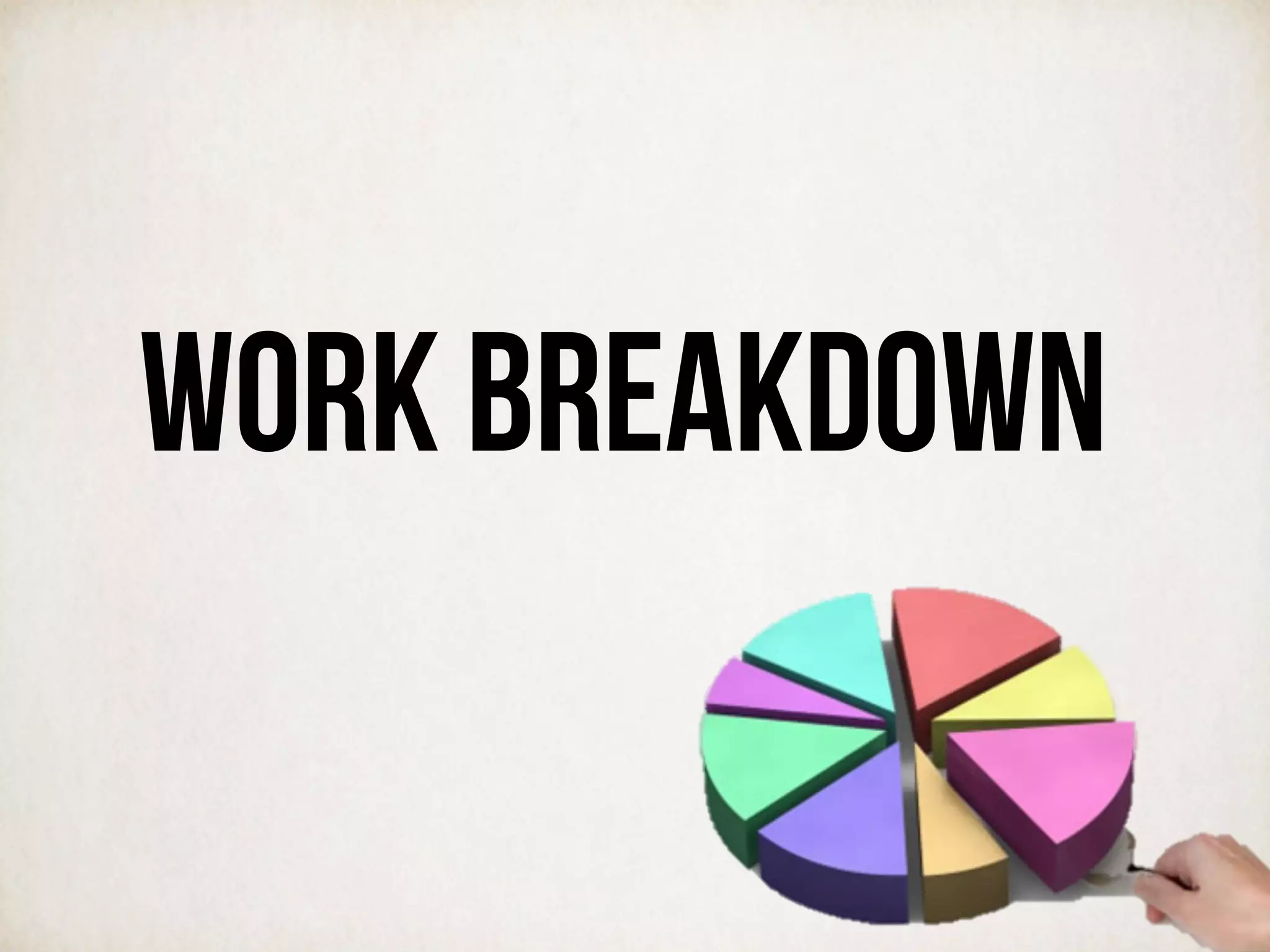 WORK BREAKDOWN
 