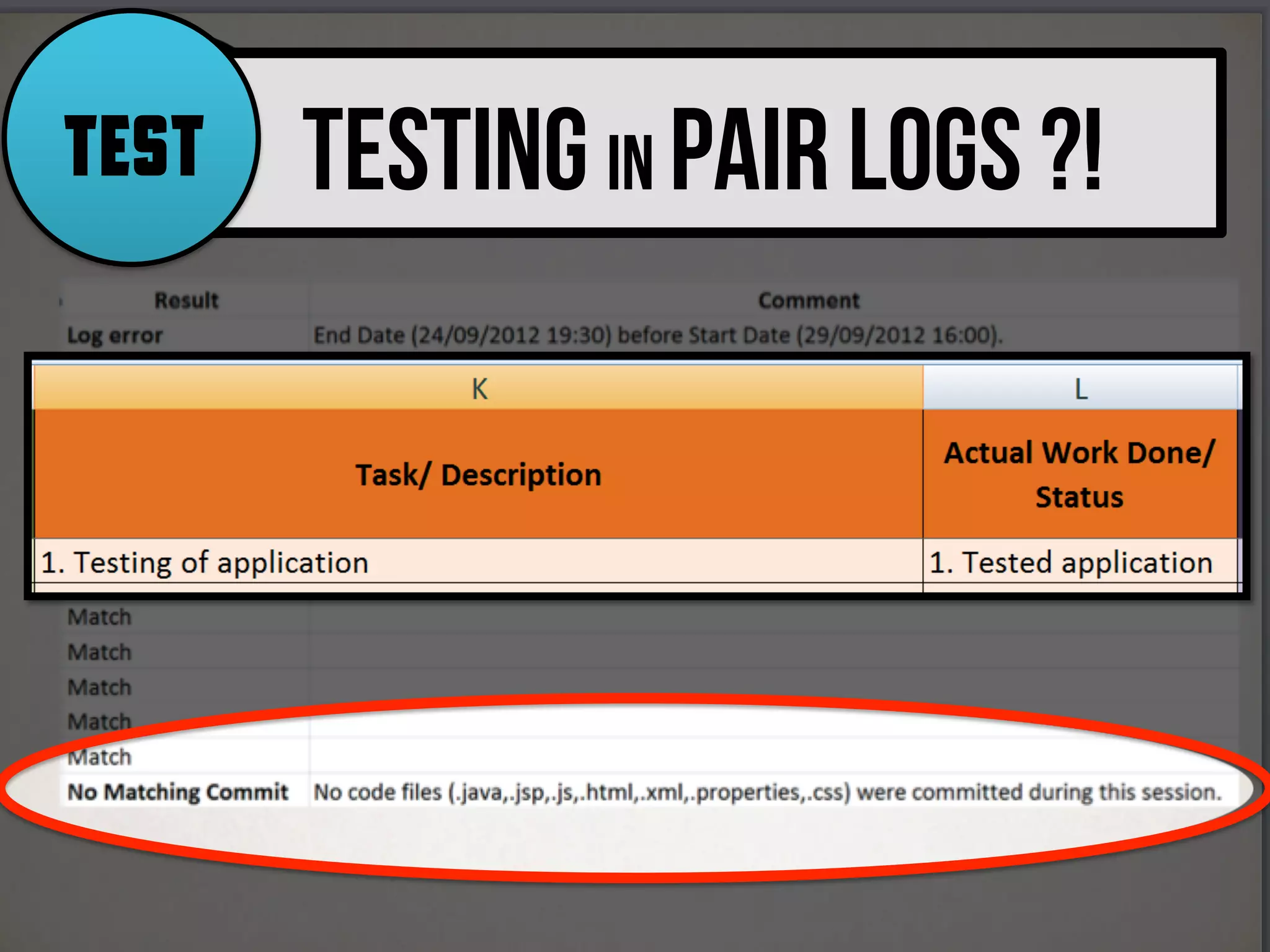 TESTING IN PAIR LOGS ?!TEST
 