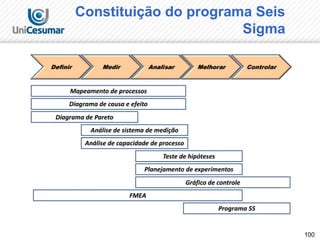 100
Constituição do programa Seis
Sigma
 