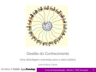 Gestão do Conhecimento Uma abordagem orientada para o setor público José Antônio Carlos 