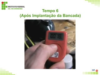 Tempo 6
(Após Implantação da Bancada)
249
 