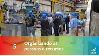 Organizando as
pessoas e recursos
5
 