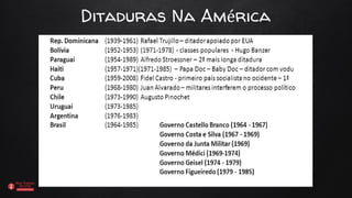 Ditaduras Na América
 