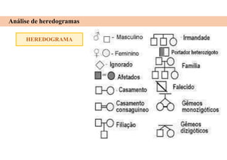 HEREDOGRAMA
Análise de heredogramas
 
