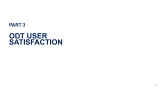 PART 3
ODT USER
SATISFACTION
15
 
