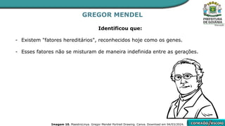 GREGOR MENDEL
Identificou que:
- Existem "fatores hereditários", reconhecidos hoje como os genes.
- Esses fatores não se misturam de maneira indefinida entre as gerações.
Imagem 10. MaestroLinya. Gregor Mendel Portrait Drawing. Canva. Download em 04/03/2024.
 