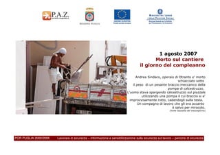 Slides Morti Lavoro