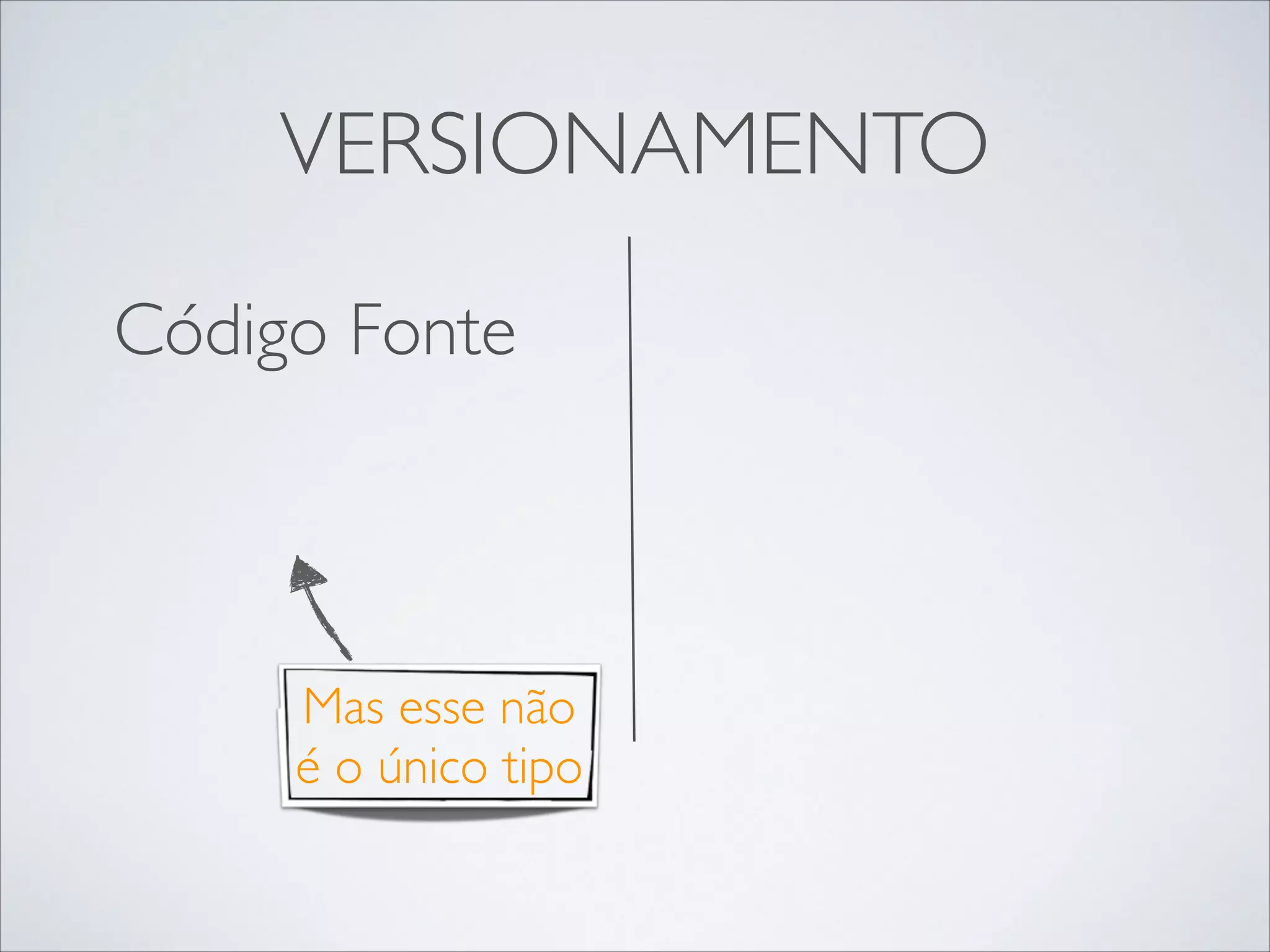 VERSIONAMENTO
Código Fonte	


Mas esse não
é o único tipo

 