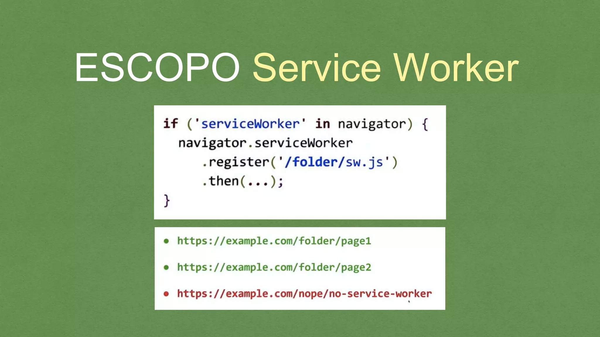 ESCOPO Service Worker
 