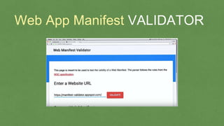 Web App Manifest VALIDATOR