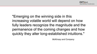 "Emerging on the winning side in this
increasing volatile world will depend on how
fully leaders recognize the magnitude a...