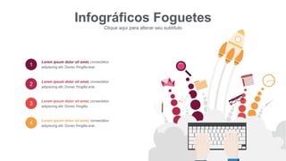 Infográficos Foguetes
Clique aqui para alterar seu subtítulo
Lorem ipsum dolor sit amet, consectetur
adipiscing elit. Donec fringilla erat.
Lorem ipsum dolor sit amet, consectetur
adipiscing elit. Donec fringilla erat.
Lorem ipsum dolor sit amet, consectetur
adipiscing elit. Donec fringilla erat.
Lorem ipsum dolor sit amet, consectetur
adipiscing elit. Donec fringilla.
1
2
3
4
 