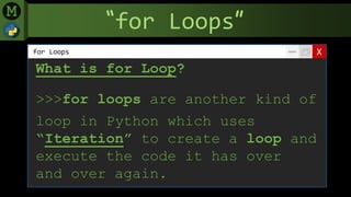 Python for loops | PDF