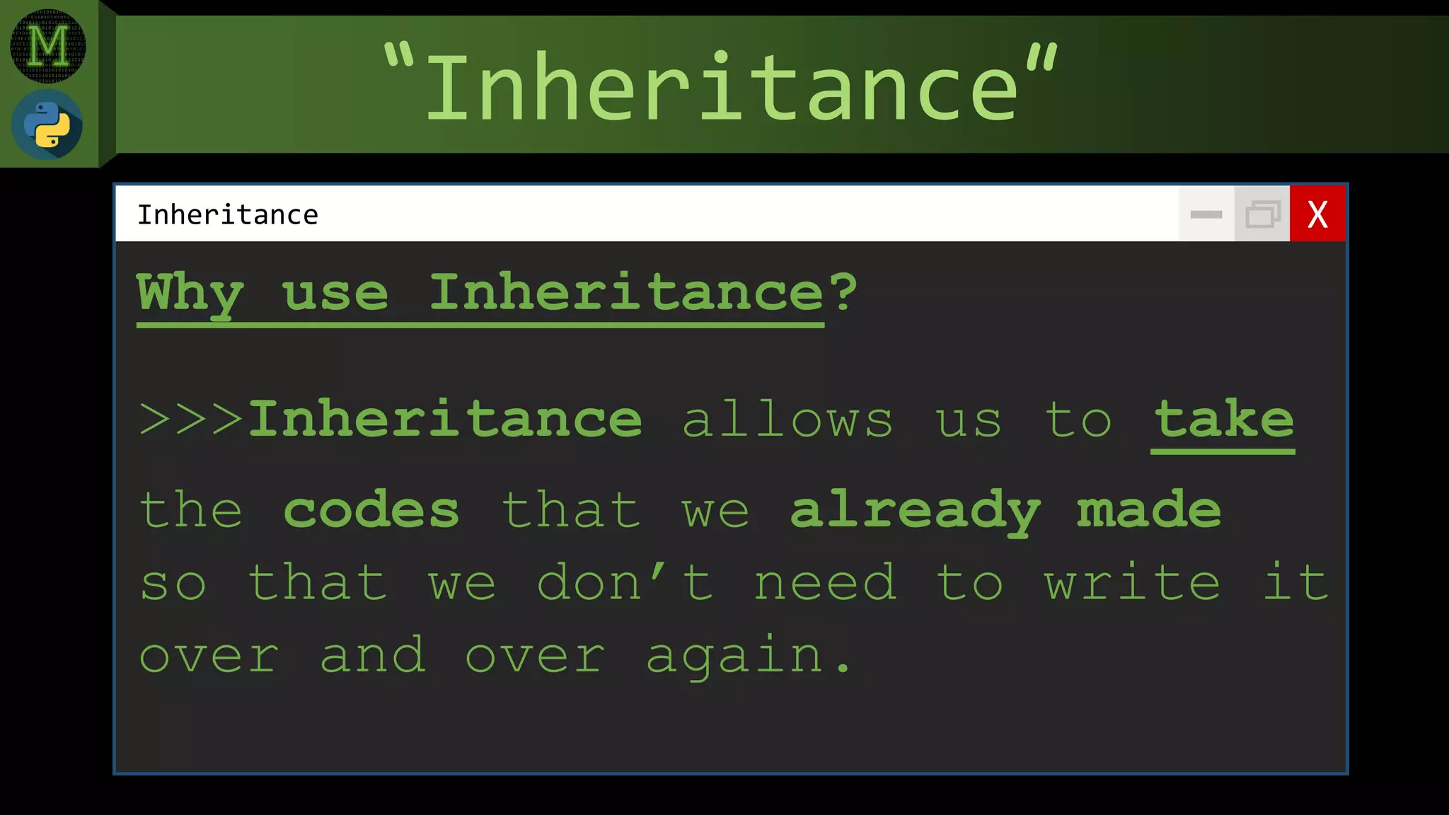 Python inheritance (menard maranan) | PPT
