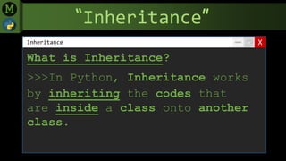 Python inheritance (menard maranan) | PPT