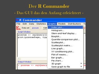 Der R Commander 
- Das GUI das den Anfang erleichtert -
 