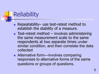 Slides--Reliability and Validity.ppt