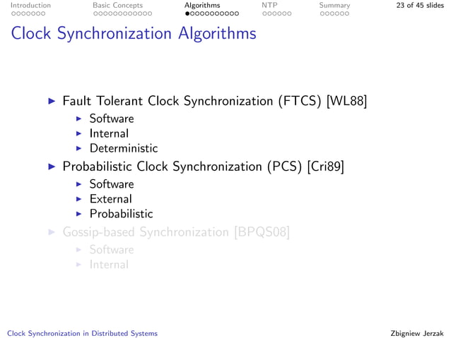 Clock Synchronization in Distributed Systems | PDF