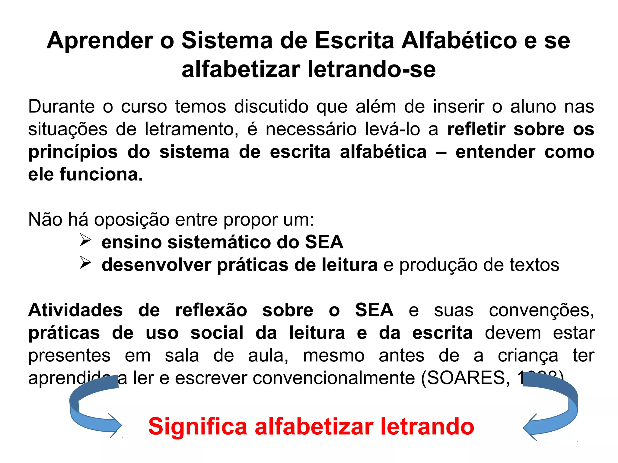 SISTEMA DE ESCRITA ALFABÉTICA - SEA | PPT | Poetry | Books and Literature