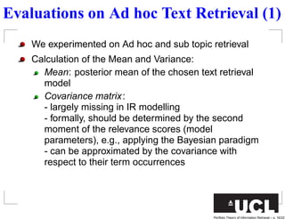 Portfolio Theory of Information Retrieval | PDF