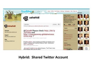Hybrid:  Shared Twitter Account<br />