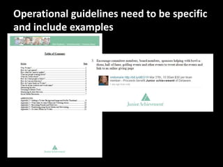 Operational guidelines need to be specific and include examples<br />