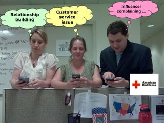 Influencer complaining …<br />Customer service issue<br />Relationship building<br />