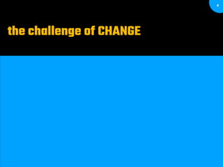 4
the challenge of CHANGE
 