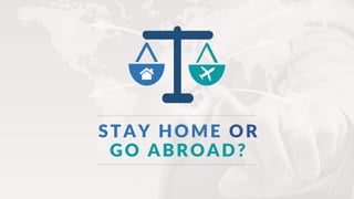 STAY HOME OR
GO ABROAD?
 