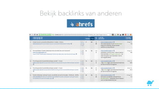 Bekijk backlinks van anderen
 