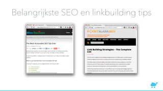 Belangrijkste SEO en linkbuilding tips
 