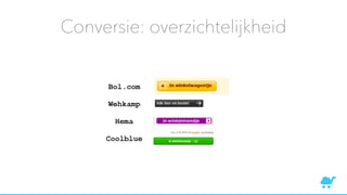 Conversie: overzichtelijkheid
 