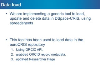 The new features
Ability to create text fields that are resolved
automatically as a hyperlink (i.e. ORCID,
ResearcherID, etc.)
24 24
 