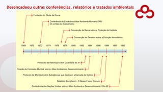 Desencadeou outras conferências, relatórios e tratados ambientais
 