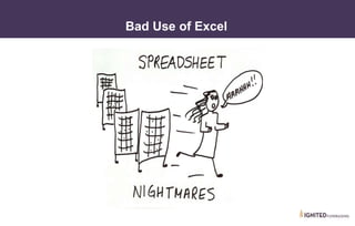 • I. What Are Dashboards?
Bad Use of Excel
 
