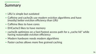 Java In-Process Caching - Performance, Progress and Pittfalls | PDF