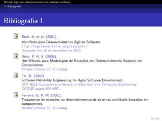 WBMA2013 - Método Ágil para desenvolvimento de software confiável