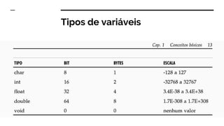 Declarações de Variáveis
As instruções:
int num1
int num2
Uma declaração de variável consiste no nome de um tipo,
seguido do nome da variável, seguido do ; (ponto e
vírgula)
C++ não funciona se você não declarar suas variáveis;
As variáveis podem ser declaradas em qualquer lugar do
programa;
 